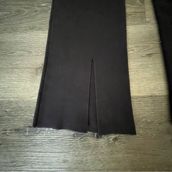 COS black flared slit-cuff ankle knit trouser pants XS casual quiet luxury basic - Picture 9 of 10